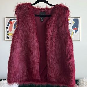 Faux fur vest